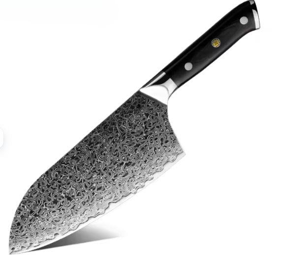 Couteau couperet japonais en acier Damas