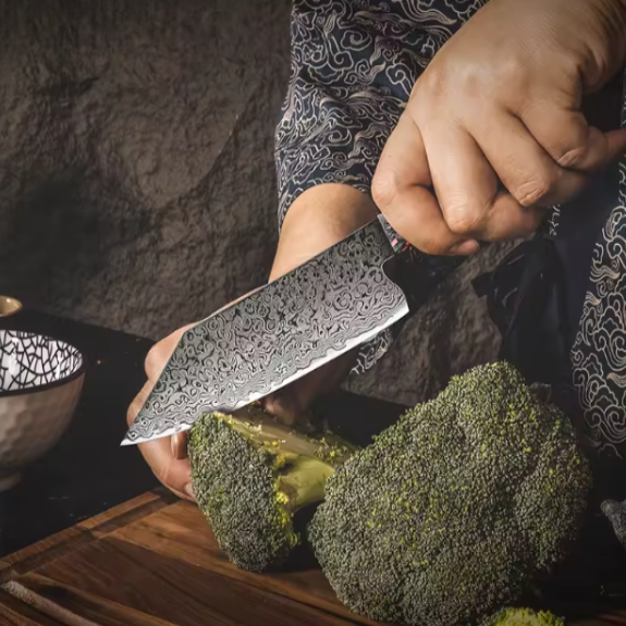 Couteau japonais Bunka en acier Damas