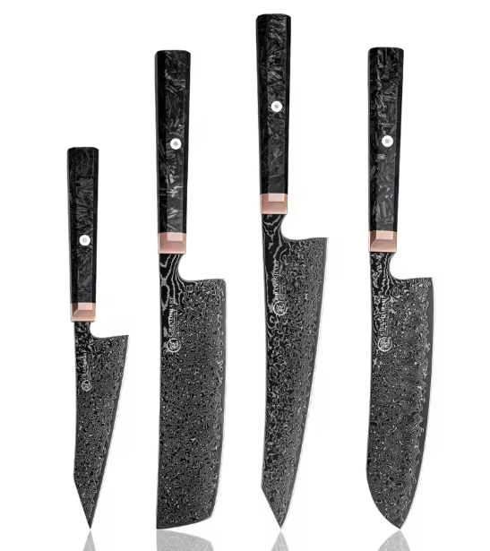 Sets de couteaux japonais en damas noir