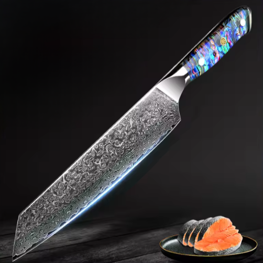 Couteau Kiritsuke en acier damas