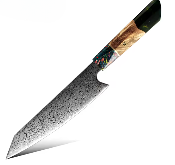 Couteaux Kiritsuke japonais en acier Damas