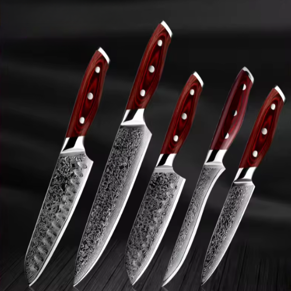 Sets de couteaux de cuisine japonais professionnel