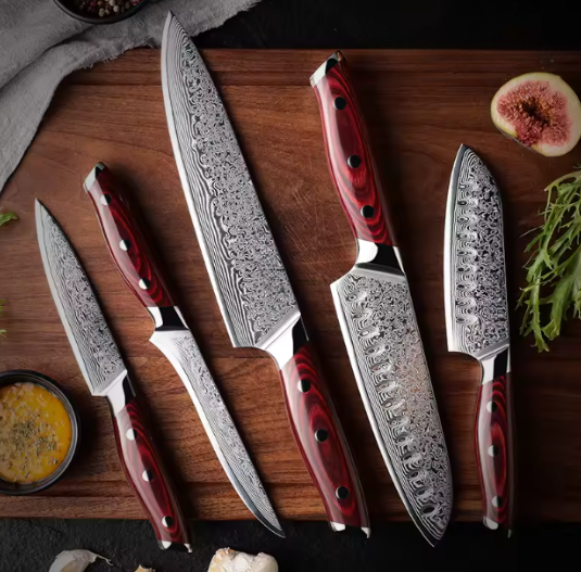 Sets de couteaux de cuisine japonais professionnel