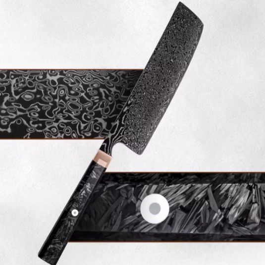 Couteau de Chef japonais Nakiri en damas noir