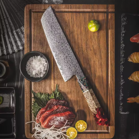 Couteau de Chef japonais Nakiri damas