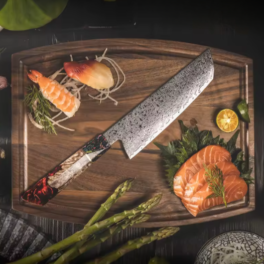 Couteau de Chef japonais Nakiri damas