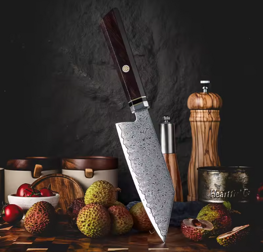 Couteau japonais Bunka en acier Damas