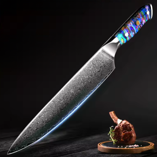 Couteau de Chef professionnel japonais en acier Damas