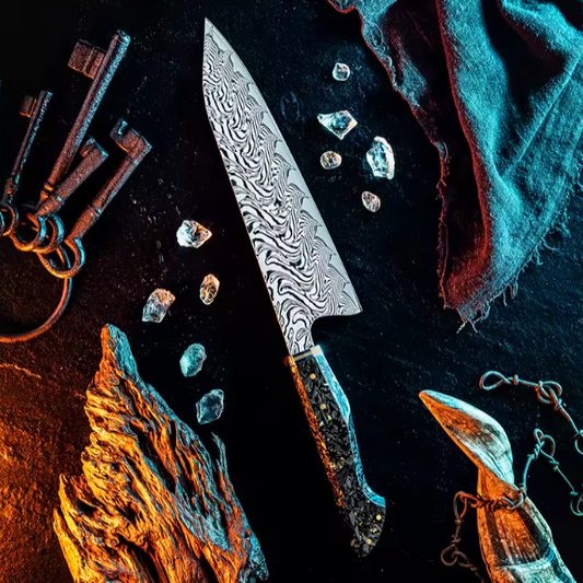 Couteau de Chef en acier Damas
