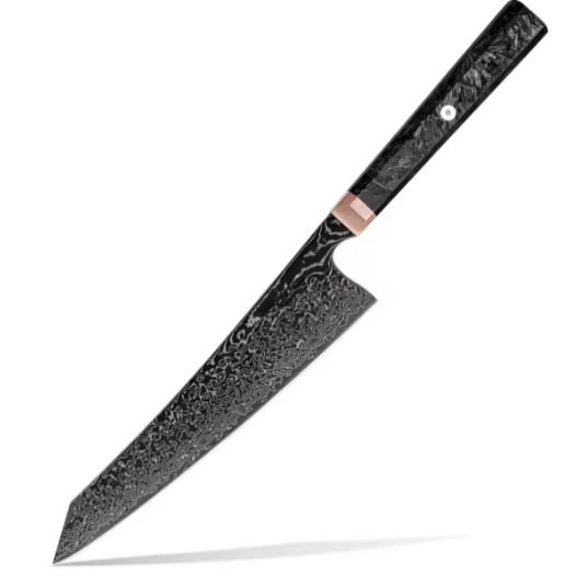 Couteau Kiritsuke en damas noir