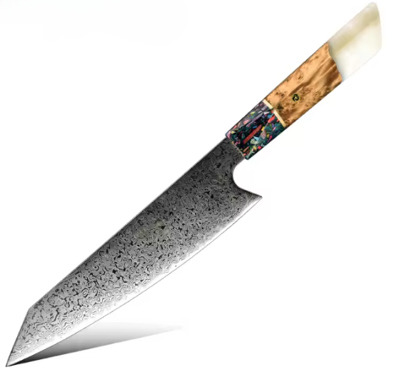 Couteaux Kiritsuke japonais en acier Damas